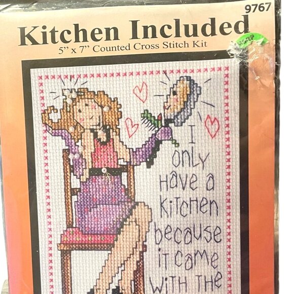 Cross Stitch Kit Design Works Crafts Kitchen Included #9767 Counted 5x7 - Picture 1 of 4